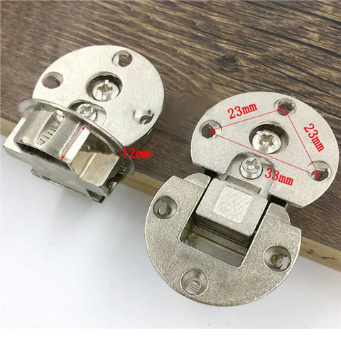 Two Pack Folding Cabinet Hinge Alloy Double Cup Up And Down 180 Degree Hidden Flat Hinge Silent Hydraulic Buffer Adjustable