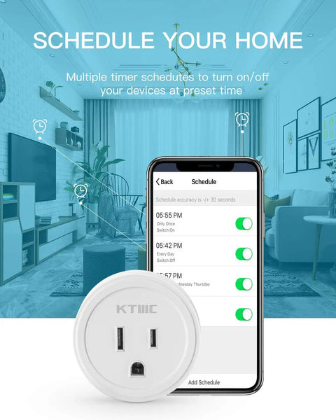 4 Pack Smart Plugs For Alexa And Google Home Compatibility No Hub Required Remote Control Scheduling Timers ETL Certified