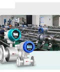 Pro Grade Magnetic Flow Meter For Liquids With Digital Flow Sensor Industrial Magmeter Water Flowmeter DN10 installed on pipe