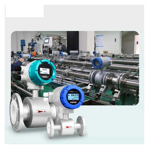 Pro Grade Magnetic Flow Meter For Liquids With Digital Flow Sensor Industrial Magmeter Water Flowmeter DN10 installed on pipe