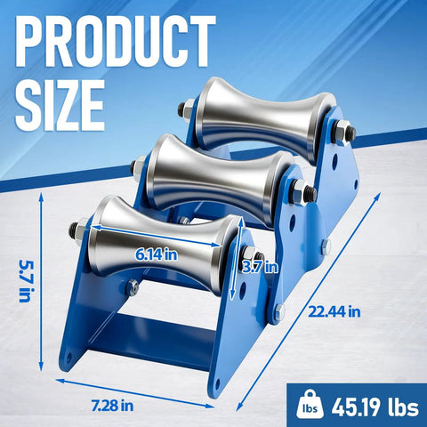 Boss Level Heavy Duty Cable Pulling Sheave With Multi Size Grip Pulley ensures smooth wire feeding every time, product dimensions shown.
