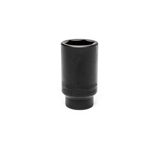 Single deep socket from 7 Piece Axle Nut Set For One Half Inch Drive Deep Sockets With 6 Point Metric Sockets, Heavy Duty Kit
