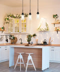 Modern kitchen with pendant lights featuring Clear Lipless Glass Lamp Shade Cylindrical Light Cover With Fitter Opening