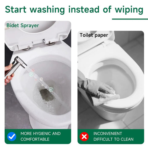 Handheld Bidet Sprayer Must Have With 2 Replacement Filters For Toilet And Feminine Wash Cloth Diaper Washer Stainless Steel