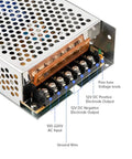 AC 100 to 240V to DC 12V 16.5A 198W Switching Power Supply Converter with terminals and adjustable voltage knob.