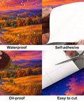 Classic Countryside Landscape Peel And Stick Wallpaper that slaps chill outdoor vibes on your walls in seconds with easy cut and self-adhesive features.