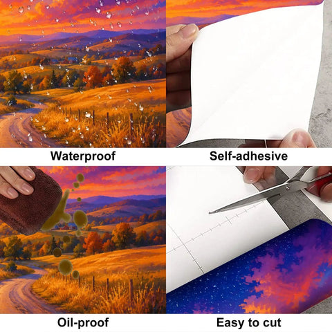 Classic Countryside Landscape Peel And Stick Wallpaper that slaps chill outdoor vibes on your walls in seconds with easy cut and self-adhesive features.