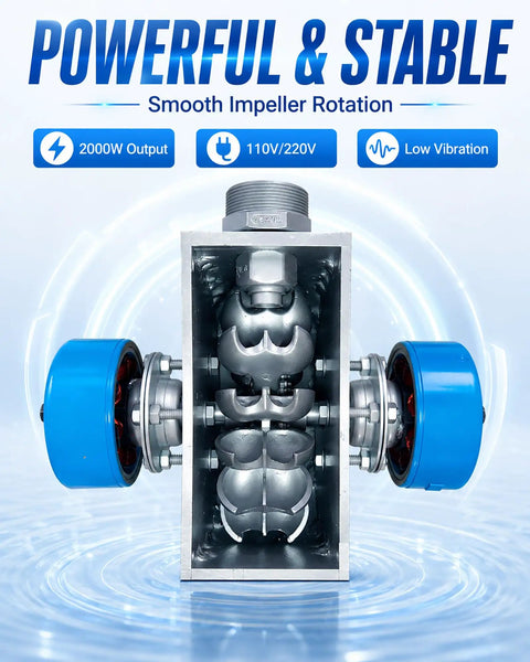 2000W Micro Hydro Generator Pelton Turbine Portable Hydroelectric Power System 110V 220V Power Rig interior view