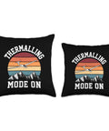 Thermalling Mode On design on Soaring Sailplane Pilot Throw Pillow For Aviation Aficionados A Glider Enthusiast Cushion.