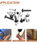 No 8 By 1 Inch Phillips Flat Head Self Tapping Screws Set Carbon Steel High Strength Quick Tapping For Wood Metal Plastic