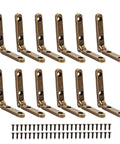 12 Pack Tiny Bronze Hinges For Small Wooden Jewelry Boxes With Screws 90 Degree Stop Lid Support 1.18x1.18x0.23 Inch Zinc Alloy Hardware