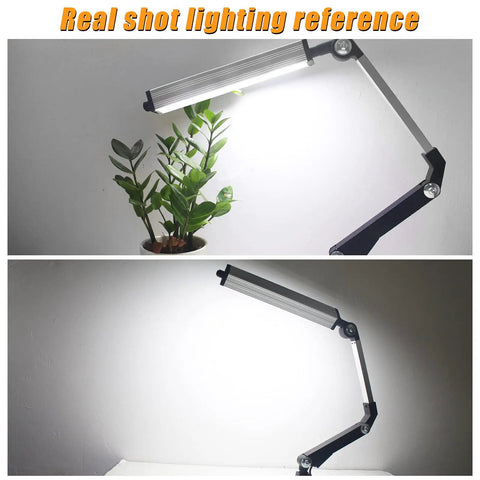 Heavy Duty Shop Light With Long Arm For CNC Lathe And Drill Table 120V 16W IP66 Waterproof Aluminum LED Work Lamp With 80 LEDs in use