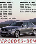 Mercedes-Benz W204 and GLK X204 fitment guide with parked car for Dope Chrome Interior Door Handle Repair Kit For Mercedes Benz W204 X204 C230 C250 C280 C300 C350 C63 GLK250 GLK280 GLK300 Left Front Or Rear Driver Side Inside Door Lever Replacement Part