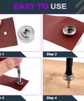 Step-by-step guide to using 62Pcs Canvas Snap Kit for Marine Canvas Upholstery and Boat Covers with stainless steel fasteners