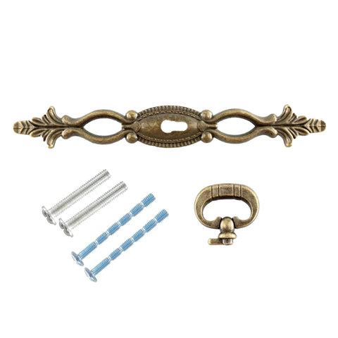 vintage dresser drawer pulls Antique Bronze Cabinet Pulls 6.3 Inch Pack of 2