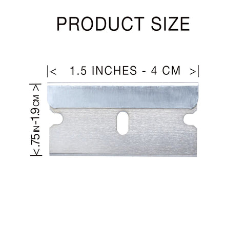 Single Edge Razor Blades 10 Pack For Straight Edge Razors And Scrapers Heavy Duty Refills SK5 Steel with dimensions 1.5 x 0.75 inches