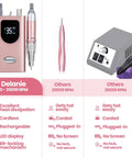 Professional Electric Nail Drill And High Torque E File With 35000 Rpm Speed, rose gold cordless design comparison image.