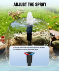 Solar Powered Water Fountain Pump Kit With 449 GPH Flow, 25W, Adjustable Dry Run Protection, dial to adjust spray size