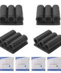 Four Pack Drill Bit Holder Tool Holster For Impact Drivers And Drills With Adhesive, showing 4 holders with rubber sleeves.