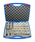 AZAXCQ Premium 20-42mm Car Valve Seat Reamer Set With Hard Alloy Diamond Grinding Wheels For Auto Repair Tool Kit And Home Mechanic DIY Fixing Jobs, open case