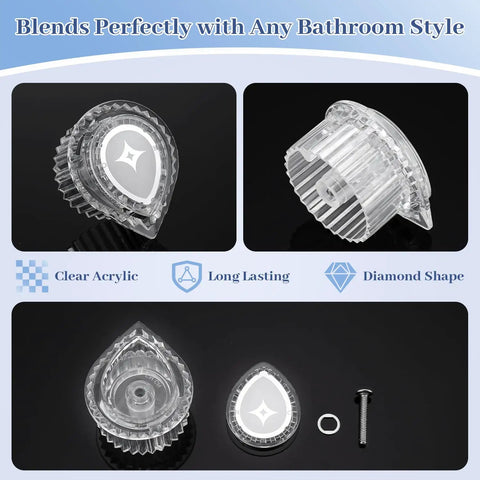 Shower Knob Replacement Kit For Posi Temp Single Handle Tub And Shower Chrome Finish With Mirror Like Shine Easy Swap