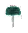 Buffing Wheels With Nylon And Stainless Steel 2 Pack Mushroom Shaped Abrasive Polishing Attachment Restores Shine For Automotive Repair And Furniture Restoration Perfect For Drill Projects, 4.7cm green nylon pad.