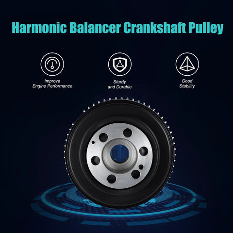 Harmonic Balancer Crankshaft Pulley 2.0L Replacement For Land Rover Discovery Sport Range Rover Evoque Velar Sport LR2 Jaguar