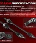 Toyota Corolla Front CV Axle Set 2009 To 2018 Beefed Up Direct Fit Replacement Shafts Also Fits Toyota Matrix 2003 To 2012 FWD Manual Transmission OEM Grade, front axles