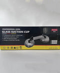 Heavy Duty Glass Suction Cup With Stainless Steel Handle For Lifting Heavy Tiles Smooth Panels And Glass packaging showing features.