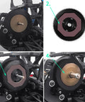 Steel Spur Gear Set 66T 72T 81T 84T 48P Hardened Steel Main Gear Upgrade for RC cars installation views