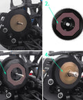 Durable Steel Spur Gear Set 66T 72T 81T 84T 48P Hardened Rust Resistant Main Gear Upgrade installation on RC car