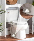 Whimsical Sea Turtle Ceramic Toilet Bolt Caps For Standard Toilets White Finish Decorative Coastal Decor Cute Cool Screw Covers That Replace Toilet Bolt Caps And Keep The Lid Operation Smooth And Stylish installed view on toilet