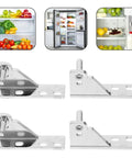 Heavy Duty Cabinet And Refrigerator Door Hinges Stainless Steel Replacement Set with self closing feature for versatile use