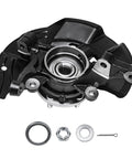 Front Right Steering Knuckle And Wheel Hub Bearing Assembly For 2011 2012 2013 Hyundai Sonata 2.0L Replacement Kit Passenger Side OEM Quality Built To Last shown disassembled.