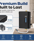 Premium Tankless Water Heater Pumping Out Kickin Instant Hot Water With Convenient Remote Setup For Kitchen Faucet 3000W Electric On Demand Unit showcasing durable PC shell and aluminum liner.