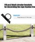 Ten Division No Fuss Quick Install Hoop Fixtures With Pre Drilled Setup Includes Screws shown securing outdoor rope