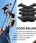 Archery Noise Dampeners For Compound Bow And Crossbow, 2 Pack Split Limb Stabilizers close-up on bows with description