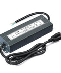 Heavy Duty Low Voltage Transformer 200W IP67 Waterproof LED Driver Power Supply 90-130V AC To 12V DC 16.7A, plug and wires shown