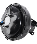 Tough As Nails Brake Booster Handles Heavy Stopping Power For Chevy And GMC Full Size Trucks 1973 To 1980, black vacuum booster with studs.