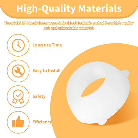 12 Pack Plastic Santoprene Swivel Seals For Half Inch PEX Fittings Cone Washer, Leak Proof And Tight Seal, Compatible With Half Inch FPT Swivel Connectors And RV Water Adapters, Durable Plumbing Accessory. White Santoprene swivel seal gasket