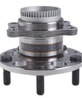 Rear Wheel Hub Bearing Assembly Compatible With 2014 2018 Kia Forte Forte5 2011 2016 Hyundai Elantra 2012 2017 Veloster Five Lug Replacement OE Quality For A Smooth Safe Ride close-up view showing five lug design and metal finish