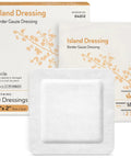 Bordered 2x2 Sterile Adhesive Gauze Pads For Wound Protection Easy Peel Square Island Style Gauze Dressings 50 Count