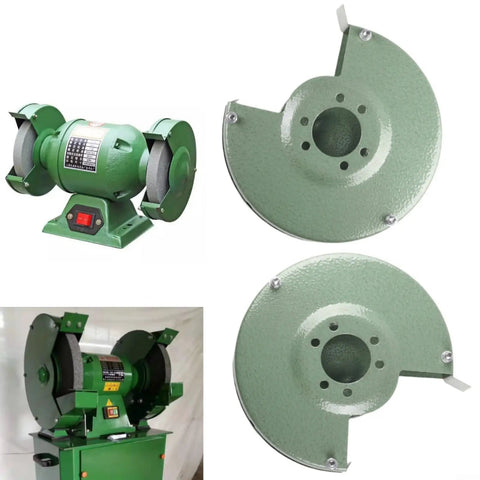 6 Inch Bench Grinder Wheel Safety Guard With Inner And Outer Shields, Pro Grade Fit For 150 Type Grinding Machines, Green Iron Construction