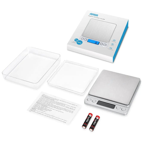 Digital Kitchen Scale With 3000G Capacity And One Hundredth Ounce And One Tenth Gram Precision Pocket Coffee Scale with accessories