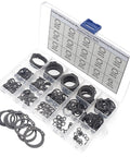 290 Piece C Clips External Retaining Ring Assortment Kit Heavy Duty Black Alloy Steel 15 Sizes 4mm To 18mm in box