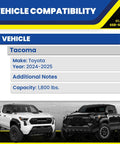 Toyota Tacoma Rear SumoSprings Kit For 2024 2025 Bolt-On Load Leveling Springs Vehicle Compatibility Chart
