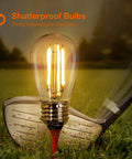 Brighten Up Your Outdoors S14 LED Replacement Bulbs 2W 4 Pack For Outdoor String Lights With E26 Screw Base, shatterproof design