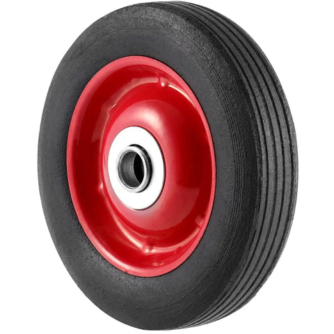 Ironclad 6 X 1.2 Inch Solid Rubber Flat Free Tires 5 Pack Hand Truck Wheel Replacement with Ball Bearings 5/8 Inch Axle 350 Lb Capacity Smooth Operator Roll Bulldog Tough Build for Daily Grind