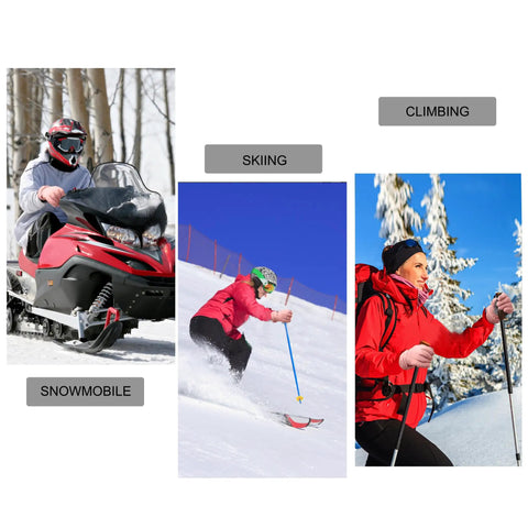 Winter Women Ski Gloves Waterproof And Windproof With Touchscreen Compatibility Pink For Snowboarding Hiking And Cycling Warm Dry Comfortable Snow Gear For Cold Weather shown in action activities.