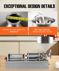Heavy Duty 30L Filling Machine Hopper, 10 Gallon Stainless Steel 304 Food Grade showcasing large capacity and design details